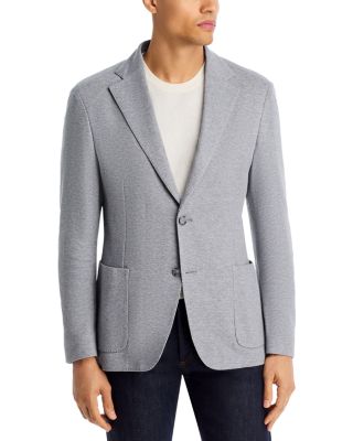 Double Face Jersey Removable Hood Slim Fit Sport Coat