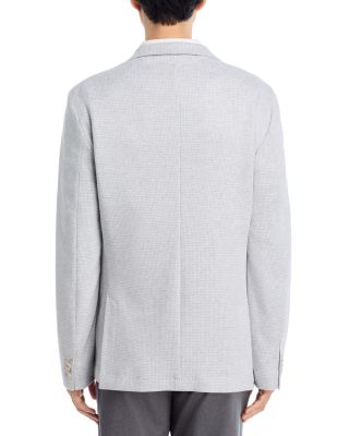 Hanry Houndstooth Jersey Slim Fit Unstructured Sport Coat