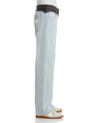 High Rise Straight Jeans in Light Blue