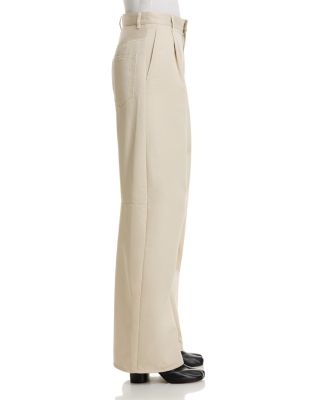 Cotton Twill Wide Pants