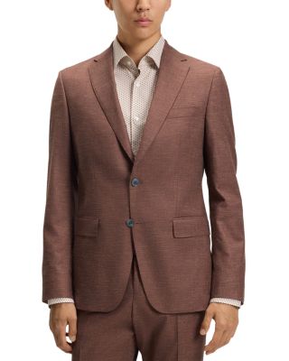Melange Solid Slim Fit Suit Jacket
