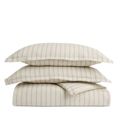 Flannel Marl Stripe Duvet Cover Set, King/California King