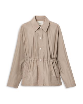 Gathered Waist Snap Jacket