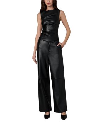 The Meg Faux Leather Top