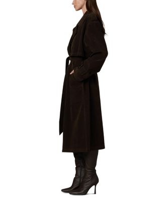 The Elizabeth Faux Suede Trench Coat