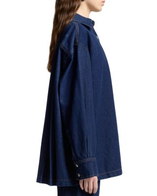 Oversized Fit Pleated Overshirt  