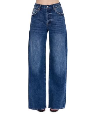 Tate High Rise Bowed Wide Leg Jeans in Fulton
