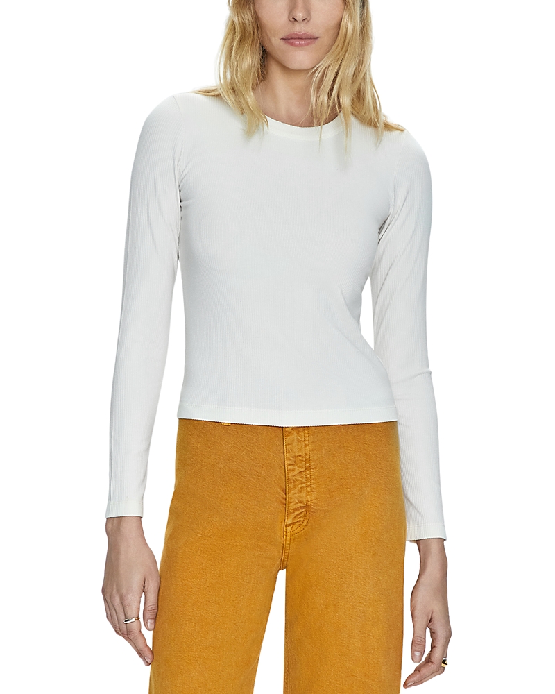 Pistola Bailey Long Sleeve Crewneck Tee In Ivory In White