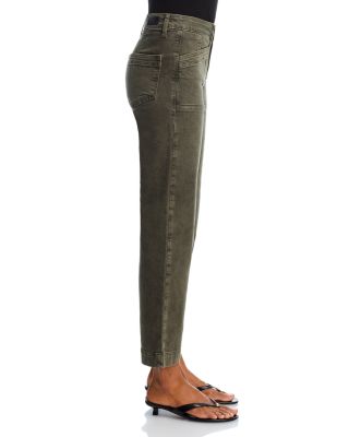 Quincy Mid Rise Relaxed Ankle Jeans in Vintage Forest Moss