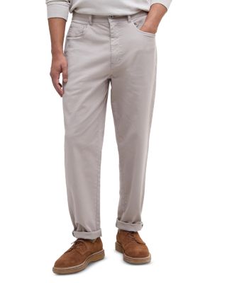 Washed Slim Fit Stretch Twill Trousers