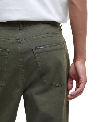 Washed Slim Fit Stretch Twill Trousers
