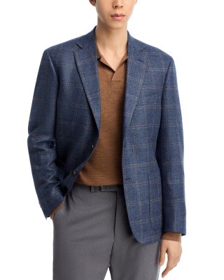 Loro Piana Wool & Silk Fabric Windowpane Unstructured Regular Fit Sport Coat - Exclusive