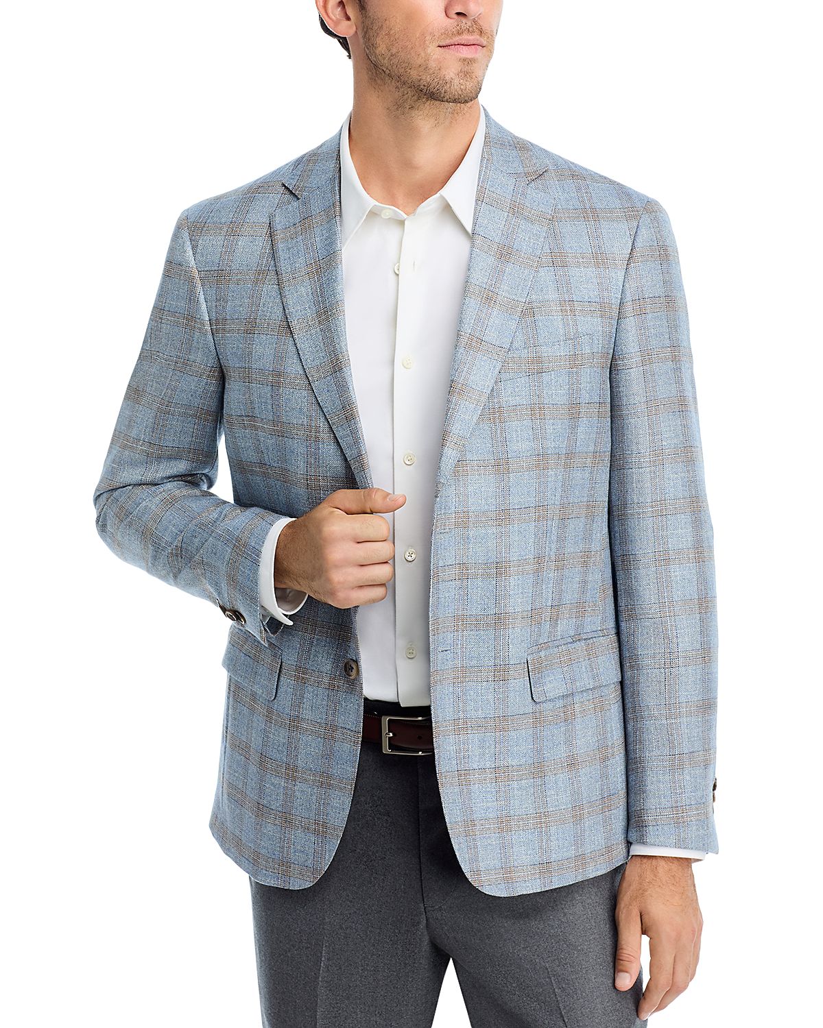 The Men's Store at Bloomingdale's Plaid Regular Fit Sport Coat - Exclusive