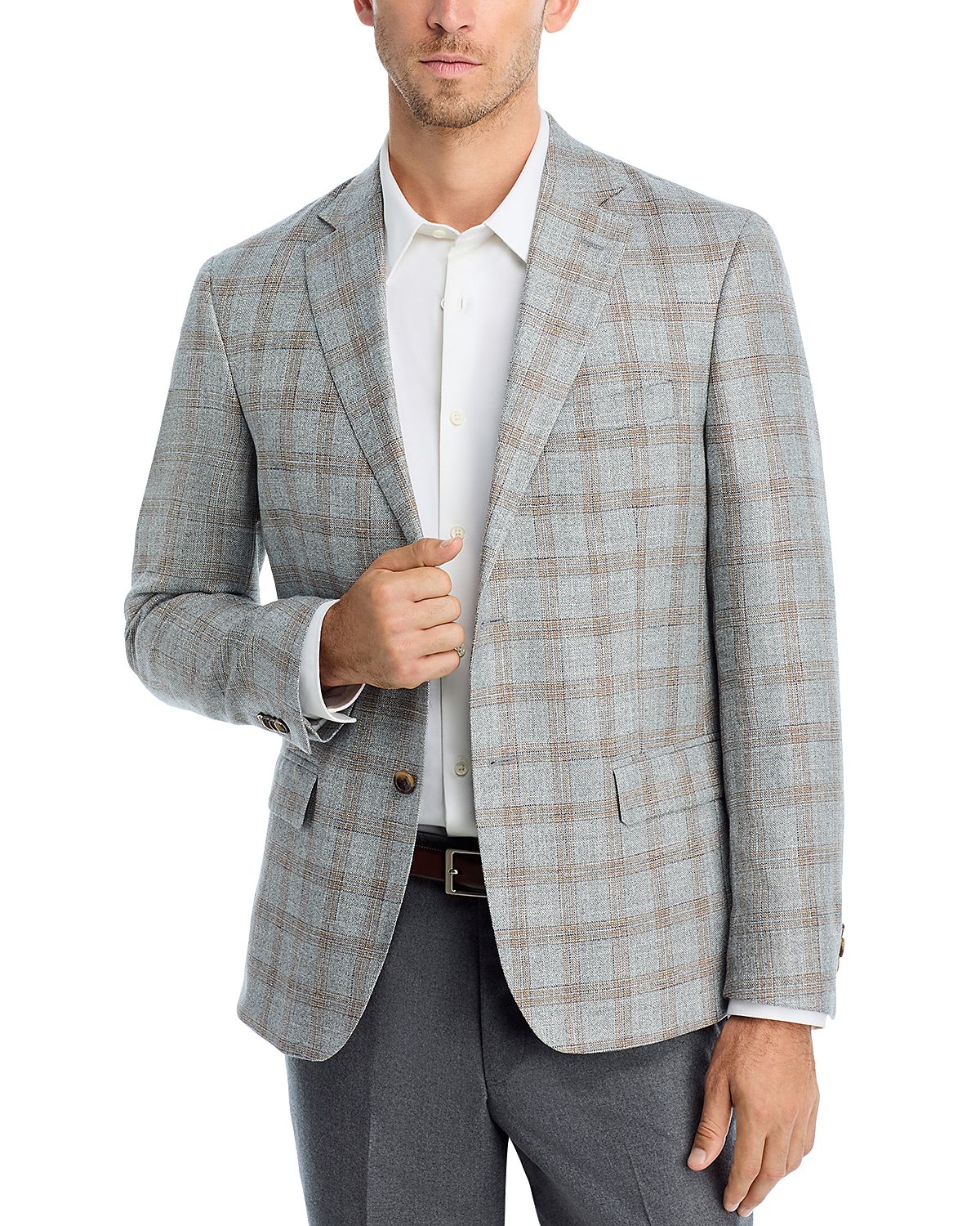 The Men's Store at Bloomingdale's Plaid Regular Fit Sport Coat - Exclusive