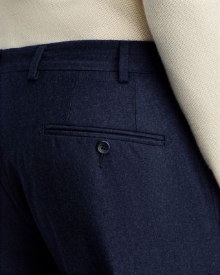 Flannel Flat Front Trousers - Exclusive