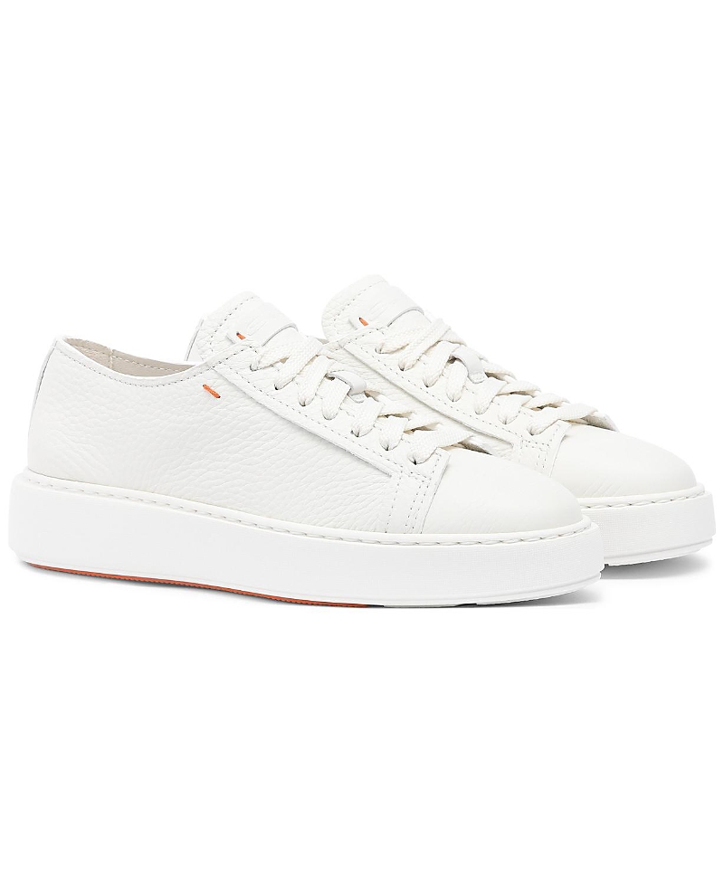Santoni Women's Anginal Tumbled Leather Sneaker