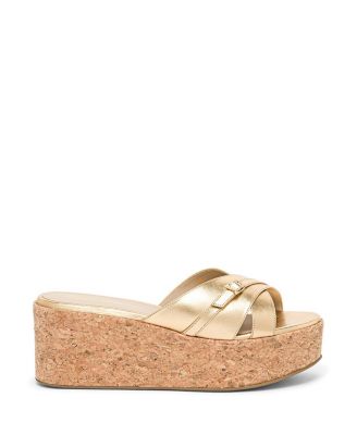 Women's Laminated Leather Wedge