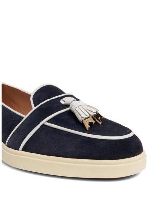Women&#39;s Suede and Leather Tassel Loafer