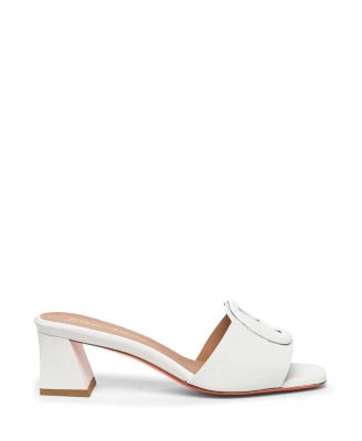 Women's Leather Mid-heel Sandal