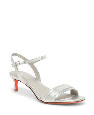 Women's Leather Mid-heel Sandal