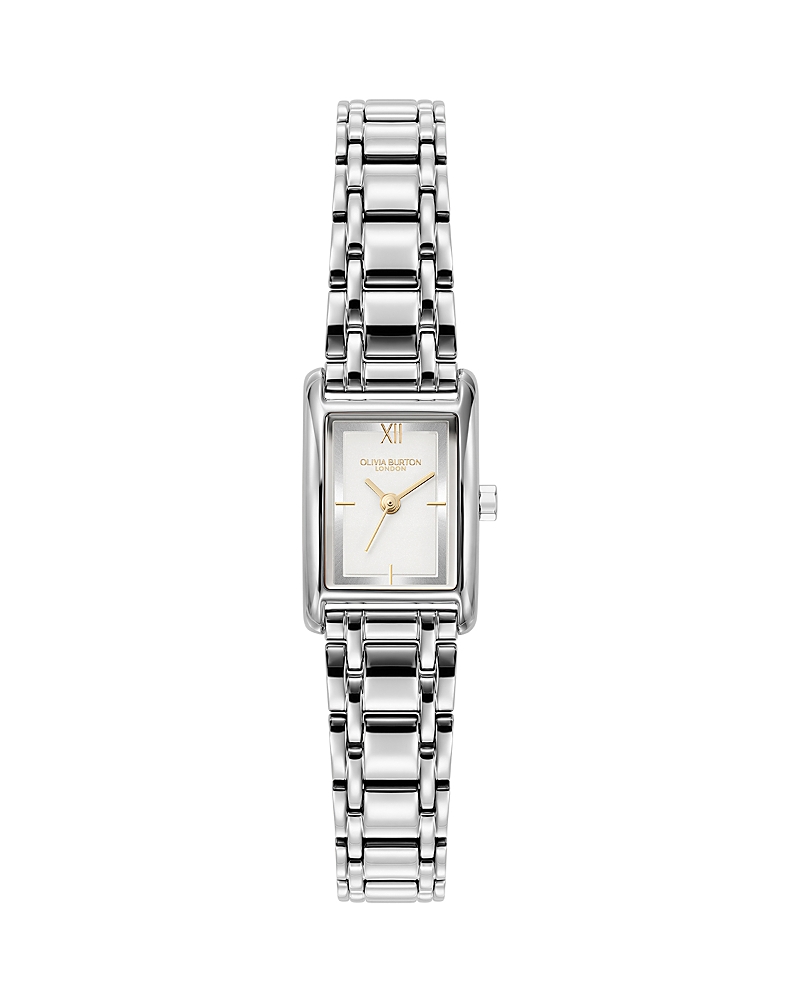 Olivia Burton Mini Grove Rectangular Bracelet Watch, 16mm In Metallic