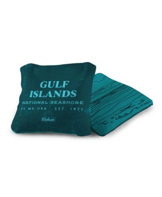 6x6 Gulf Islands National Seashore Durasuede + Turbo Polyglide Pilot Versacraft Cornhole Bags