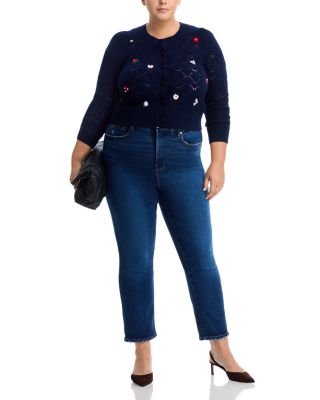 100% Cashmere Crewneck Cardigan Sweater - Exclusive