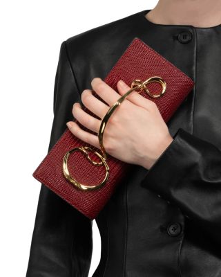 Twisted Gold Side Handle Clutch