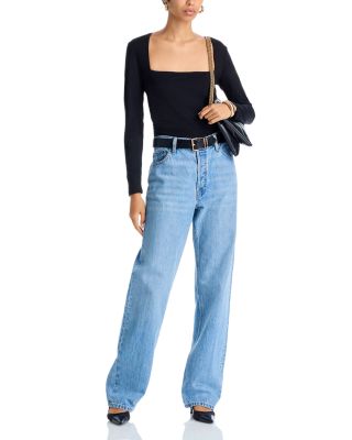 Ruched Waist Square Neck Top - Exclusive