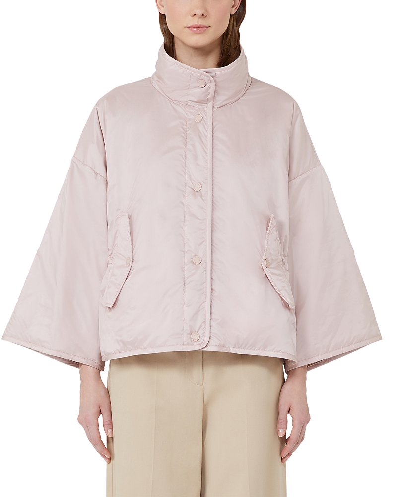 Weekend Max Mara Ronco Water Repellent Quilted Reversible Jacket In Pink