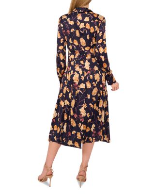 Floral Print Pleated Skirt Dress