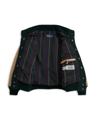 Boys' Leather Sleeve Letter Jacket - Little Kid