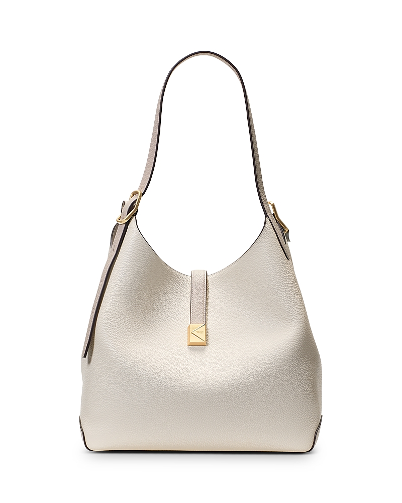 Kate Spade New York Deco Color Blocked Pebbled Leather Medium Shoulder Bag In Brown