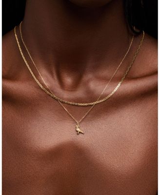  Solid Gold Pigeon Charm Necklace