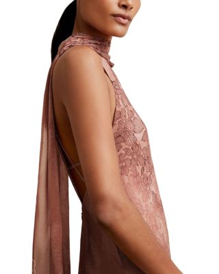 Petite Lacey Printed Scarf Dress