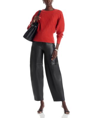 Dolman Sleeve Ribbed Sweater