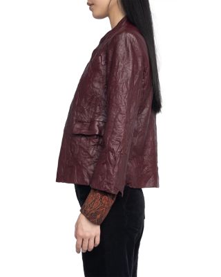Veryn Cuir Froisse Leather Jacket