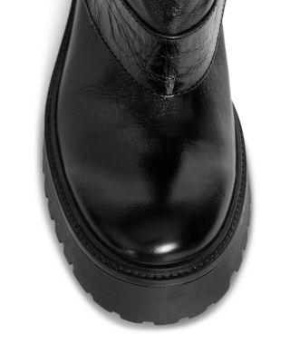 Zadig & Voltaire Angie Vintage Patent Leather Sleeve Boots
