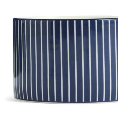 Gio Teacup & Saucer Set, Pinstripe Blue