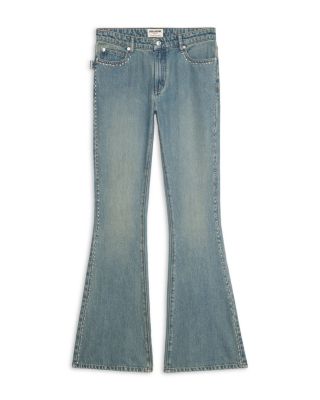 Eclip Denim High Rise Stud Trim in Light Blue