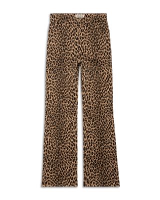 Evy High Rise Leopard Print Jeans in Daim
