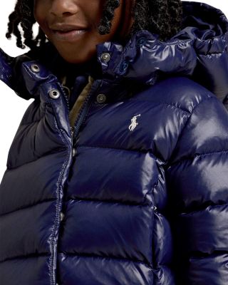 Girls' Down Hooded Jacket - Little Kid