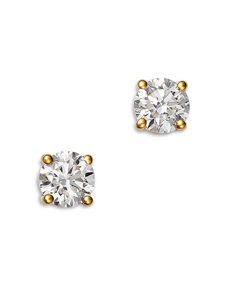 Bloomingdale's Fine Collection Certified Diamond Colorless Stud Earrings In 18k Yellow Gold, 0.33 Tcw In Gold