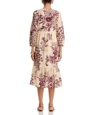 Tiered Bishop Sleeve Dress