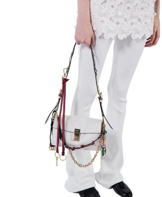 Soft Sound Small Leather Shoulder Bag with Charms