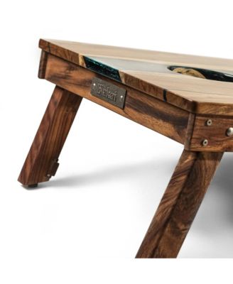 2ft x 4ft River Epoxy Resin with Live Edge Acacia Pathfinder ART Cornhole Boards