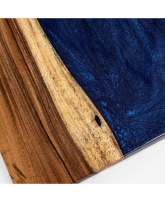 2ft x 4ft River Epoxy Resin with Live Edge Acacia Pathfinder ART Cornhole Boards