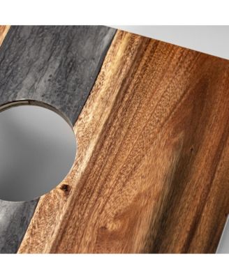 2ft x 4ft River Epoxy Resin with Live Edge Acacia Pathfinder ART Cornhole Boards