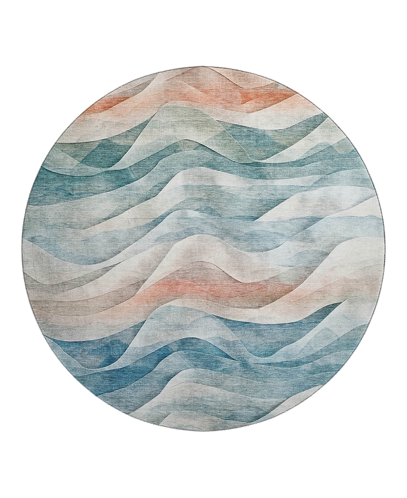 Dalyn Rug Company Dalyn Pacifica Pa3 Round Area Rug, 8' X 8' In Blue