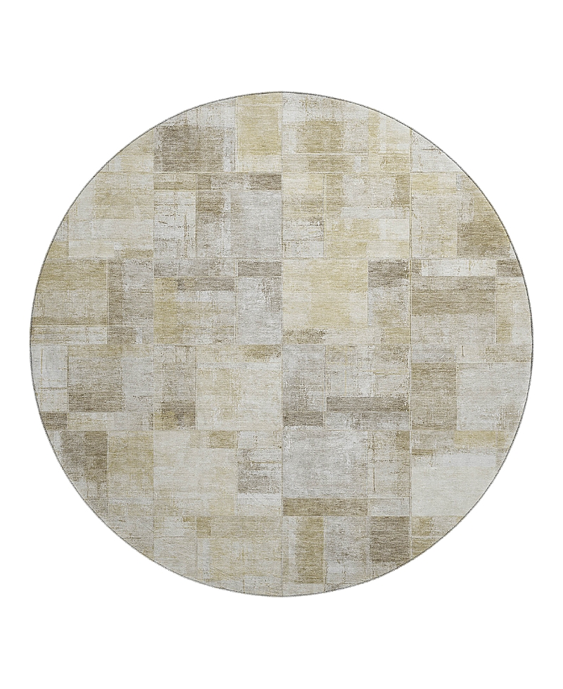 Dalyn Rug Company Dalyn Ravenna Washable Rn4 Round Area Rug, 8' X 8' In Sand